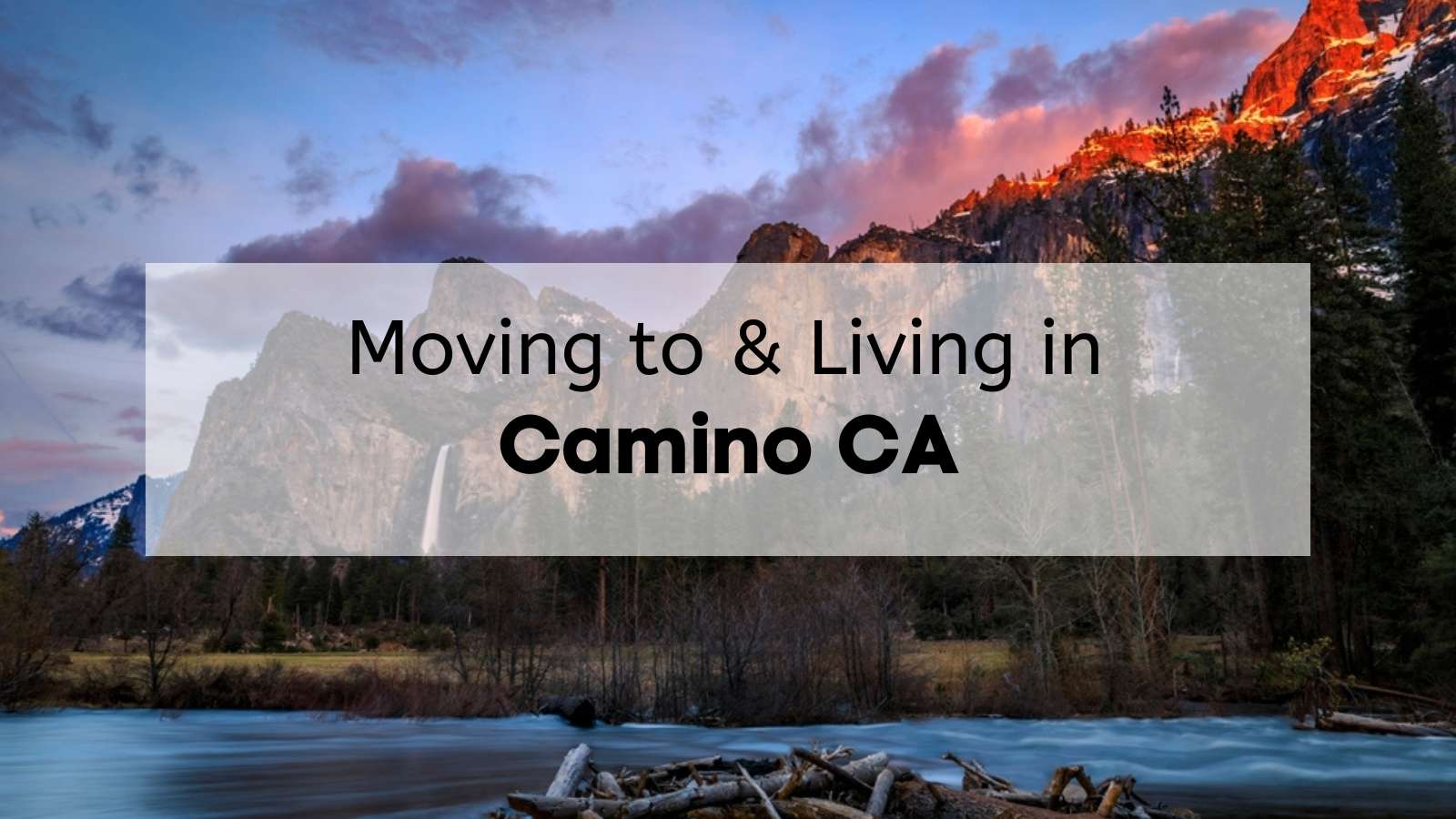 The Sierra Nevada Mountains at sunset near Camino CA.